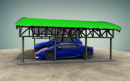 Carport mod停车棚3D数模图纸 STEP格式缩略图